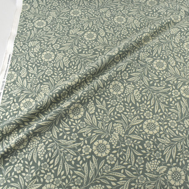 生地 21W コーデュロイプリント 花柄(AP25403) 1C.ラベンダー 09Bl24_