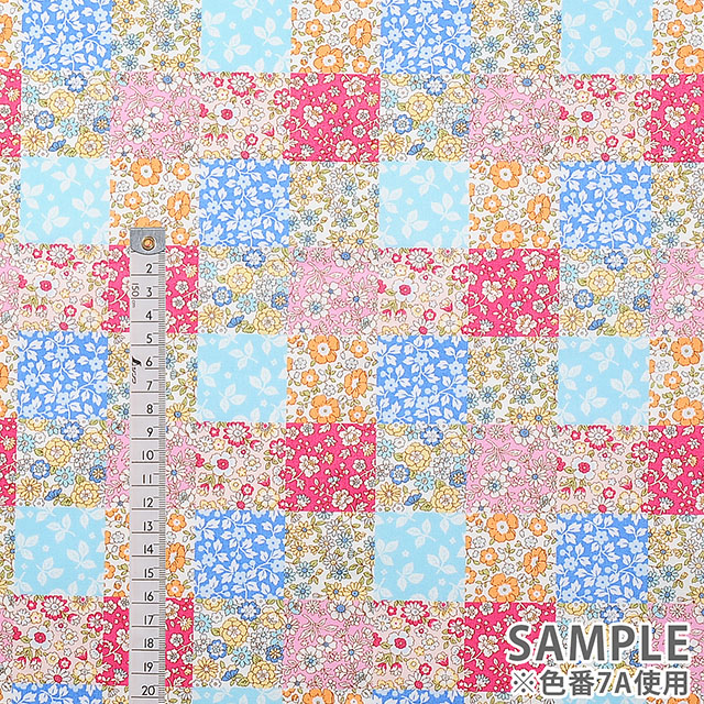 生地 小花ブロードプリント 7.パッチワーク(AP4187) 7C.グリーン 99Zz99_