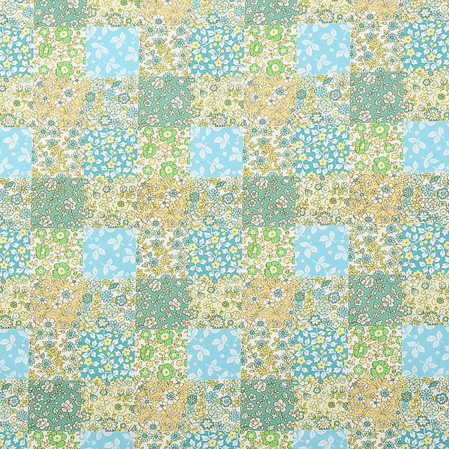 生地 小花ブロードプリント 7.パッチワーク(AP4187) 7C.グリーン 99Zz99_