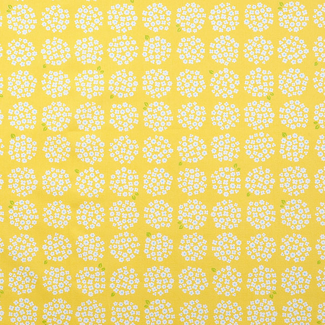 生地 小花ブロードプリント 9.あじさい(AP4187) 9E.イエロー 99Zz99_
