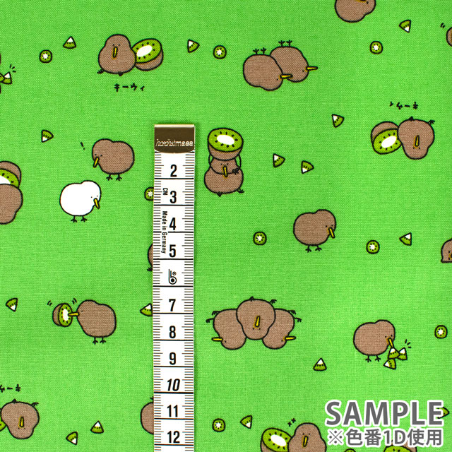 生地 リトルアニマルワールド キーウィ柄/シーチング(AP45104) 1D.グリーン 09Ae99_