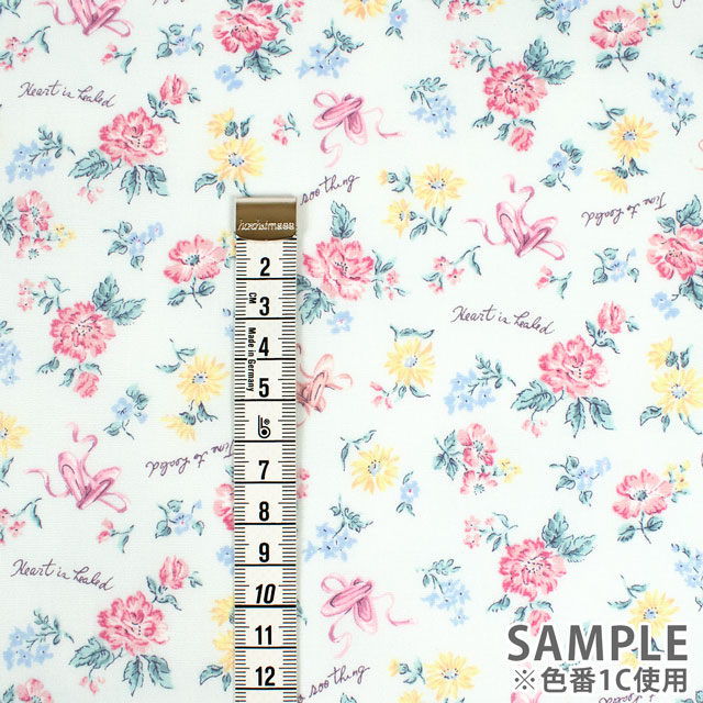 生地 FIND ME 花とトウシューズ/シーチング(AP45201) 1A.クリーム 09Af15_