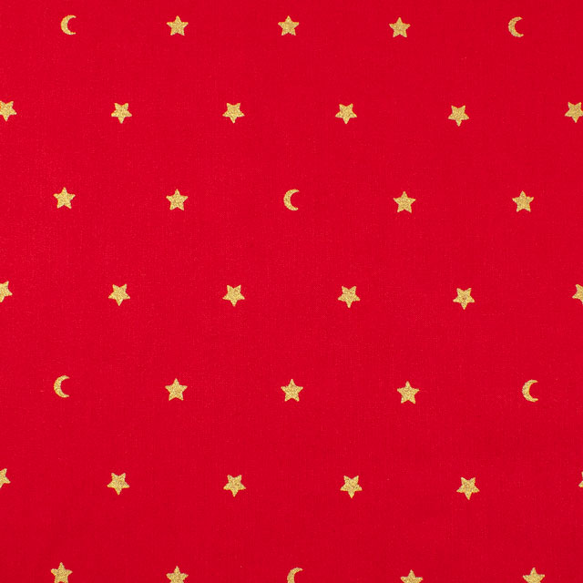 生地 TWINKLE NIGHT/シーチング(AP45202) F.赤 09Ae99_
