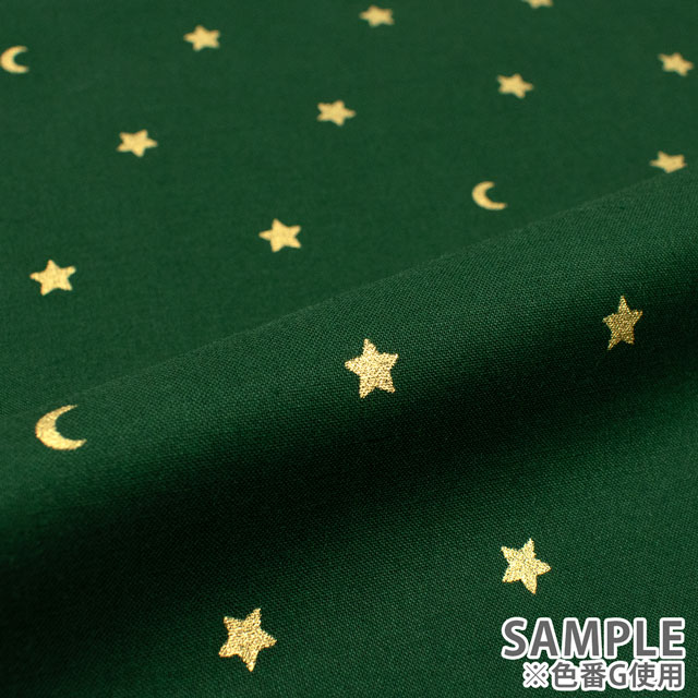 生地 TWINKLE NIGHT/シーチング(AP45202) F.赤 09Ae99_