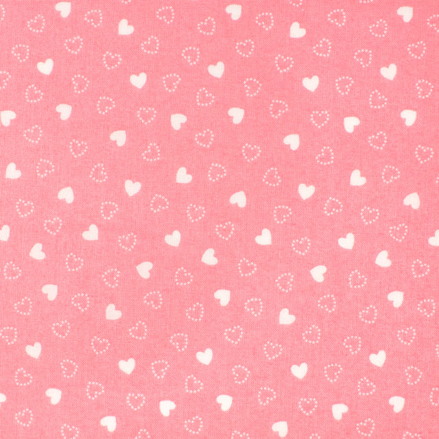 生地 リトルハート/スケア(AP45808) 1C.ピンク×オフ 09Bk23_