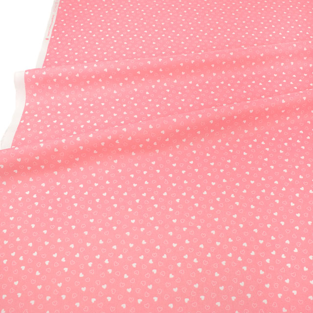 生地 リトルハート/スケア(AP45808) 1C.ピンク×オフ 09Bk23_