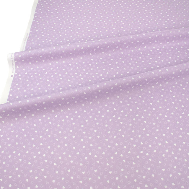 生地 リトルハート/スケア(AP45808) 1D.ラベンダー×オフ 09Bk23_