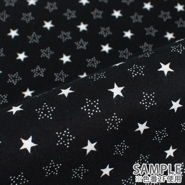 生地 リトルスター/スケア(AP45808) 2E.ネイビー×マルチ 09Bk23_