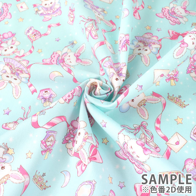 生地 バニラポップ うさぎとバレエ/オックス(AP51203L) 2B.ピンク 09Ae99_