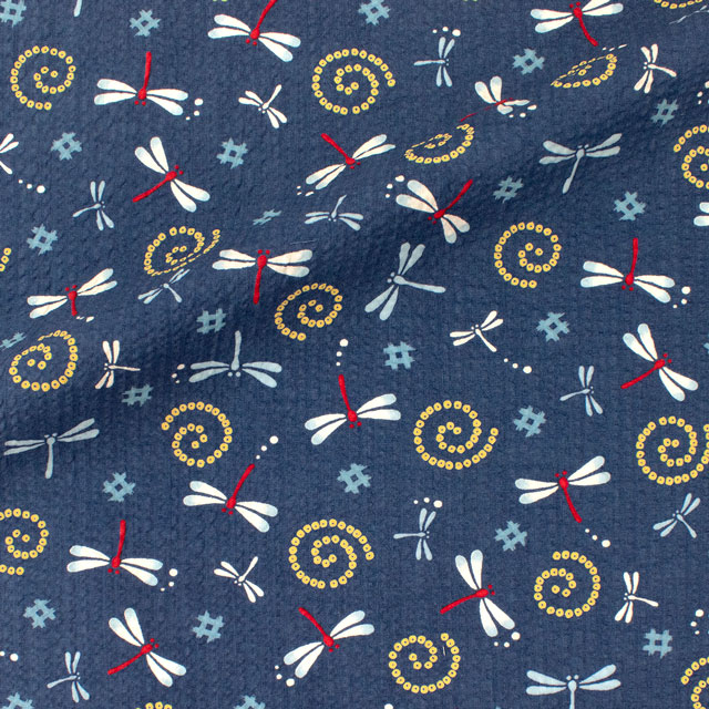 生地 和柄リップル とんぼ(AP52111) 1D.ネイビー 09Ab02_