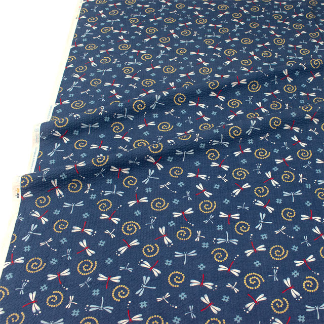 生地 和柄リップル とんぼ(AP52111) 1D.ネイビー 09Ab02_