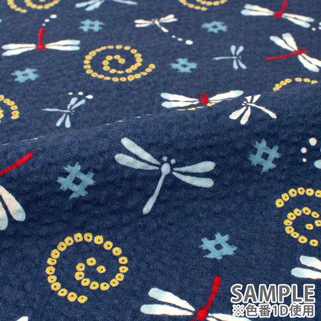 生地 和柄リップル とんぼ(AP52111) 1D.ネイビー 09Ab02_