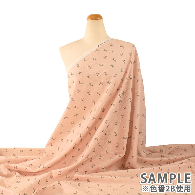 生地 クラッシーリップル リボン(AP52801) 2B.ピンク 09Ab02_