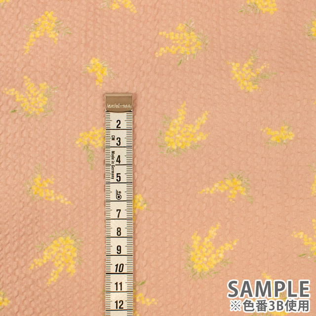 生地 クラッシーリップル ミモザ(AP52801) 3B.ピンク 09Ab02_