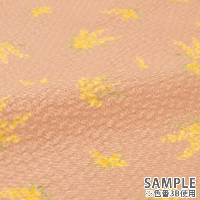 生地 クラッシーリップル ミモザ(AP52801) 3B.ピンク 09Ab02_