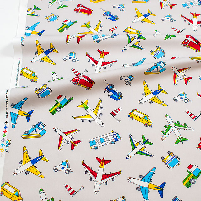 生地 オックスプリント 飛行場(AP61102H) B.ベージュ 09Ae99_