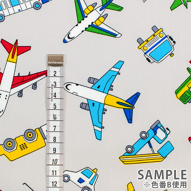 生地 オックスプリント 飛行場(AP61102H) B.ベージュ 09Ae99_