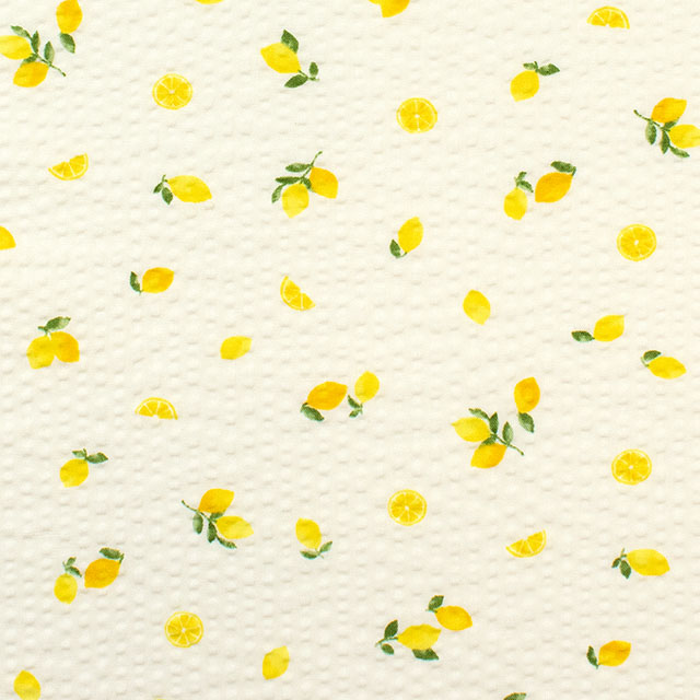 生地 大人リップルプリント レモン(AP62801H) 2A.クリーム 09Ae99_