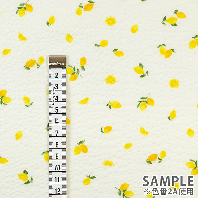 生地 大人リップルプリント レモン(AP62801H) 2A.クリーム 09Ae99_