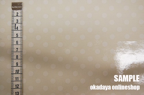 生地 水玉ラミネート(AR88312) 大 12L.茶 99Zz99_