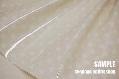 生地 水玉ラミネート(AR88312) 大 12L.茶 99Zz99_