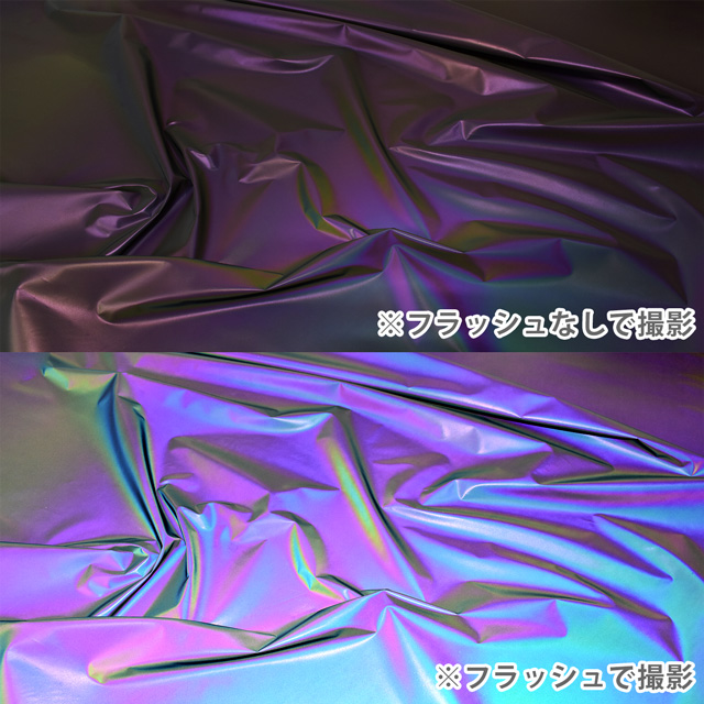 反射生地 LIGHT FORCE(R) オーロラリフレクター ブラック 10Bn99j