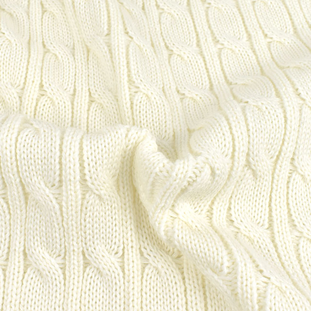 リブニット AW5Gケーブル編ニット AW201.白 09Bo33_