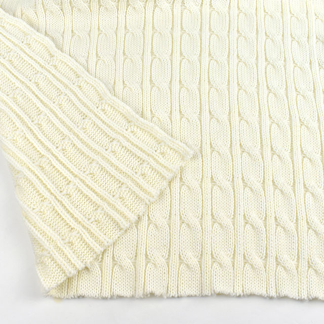 リブニット AW5Gケーブル編ニット AW201.白 09Bo33_