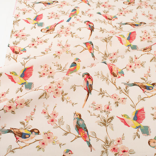生地 Cath Kidston-キャスキッドソン BRITISH BIRDS ブリティッシュ・バーズ(AWCK04) PASTEL 09Ac04_
