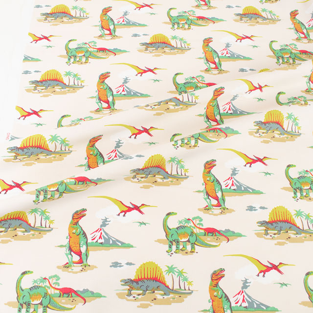 生地 Cath Kidston-キャスキッドソン DINO ダイノ(AWCK08) MULTI 09Ac04_