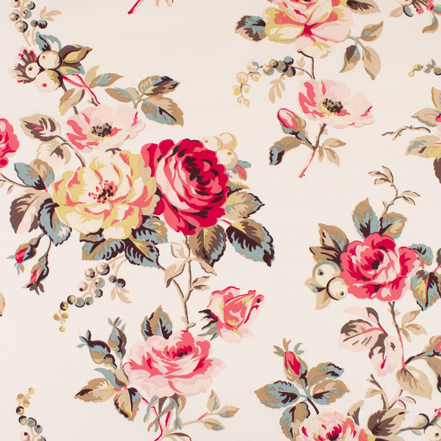 生地 Cath Kidston-キャスキッドソン GARDEN ROSE ガーデン・ローズ(AWCK10) MULTI 09Ac04_