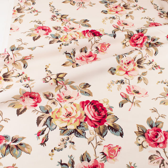 生地 Cath Kidston-キャスキッドソン GARDEN ROSE ガーデン・ローズ(AWCK10) MULTI 09Ac04_