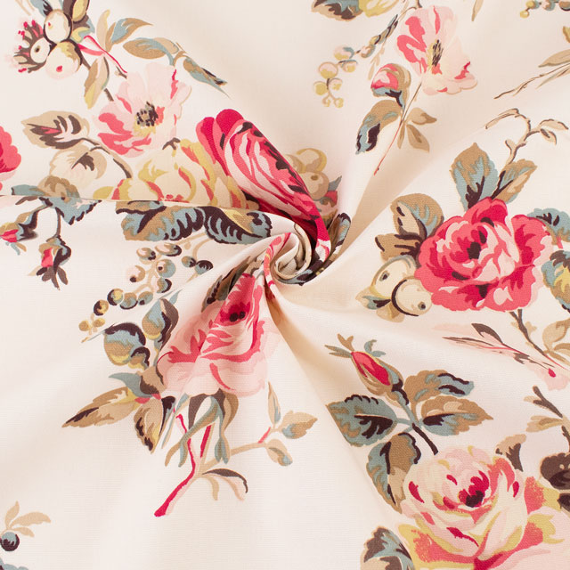 生地 Cath Kidston-キャスキッドソン GARDEN ROSE ガーデン・ローズ(AWCK10) MULTI 09Ac04_