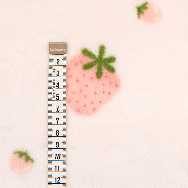 生地 いちご柄ファー 約160cm幅×50cmカット(axl-25-81567) 4.ライトピンク 10Bo23_