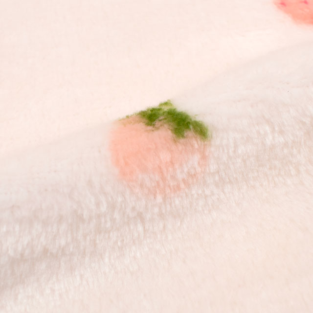 生地 いちご柄ファー 約160cm幅×50cmカット(axl-25-81567) 4.ライトピンク 10Bo23_