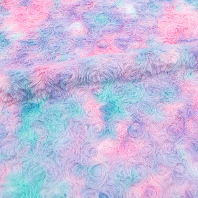 生地 マーブルローズファー 約160cm幅×50cmカット(axl-25-81569) 4.パープル系 10Bo23_