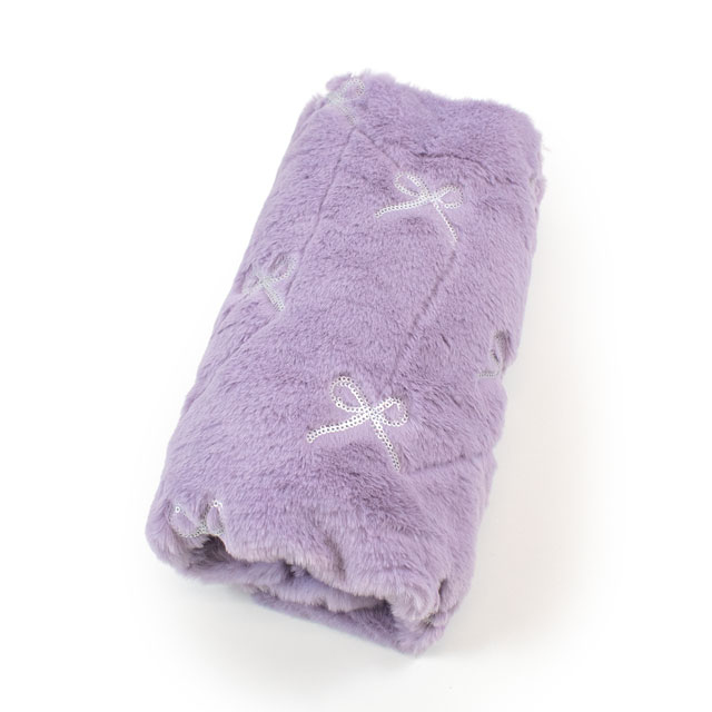 生地 スパンコールリボンファー 約125cm幅×50cmカット(axl-25-81577) 4.パープル 10Bo23_