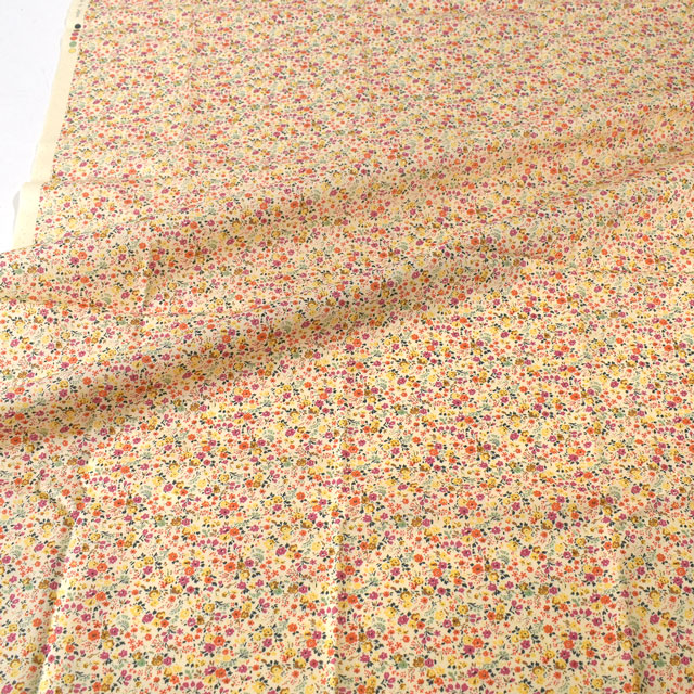 カットクロス ブロード花柄プリント 約112cm幅×約100cm 3-2.オレンジ 15Yy88_