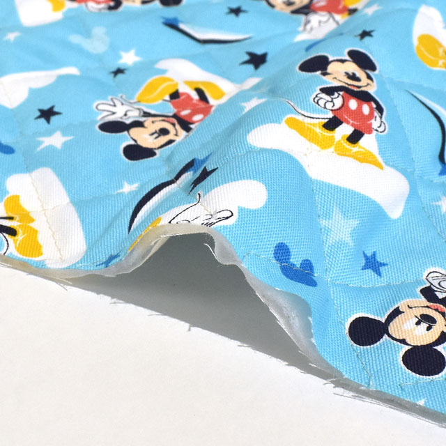 生地 BTSシリーズ ディズニー ミッキーマウス/キルティング(GRQ-1110) 1A.ブルー 09Ae12_