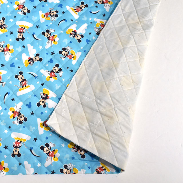 生地 BTSシリーズ ディズニー ミッキーマウス/キルティング(GRQ-1110) 1A.ブルー 09Ae12_