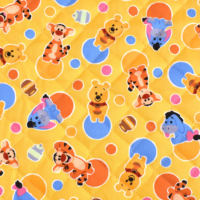 生地 BTSシリーズ ディズニー くまのプーさん/キルティング(GRQ-1112) 1A.イエロー 09Ae12_