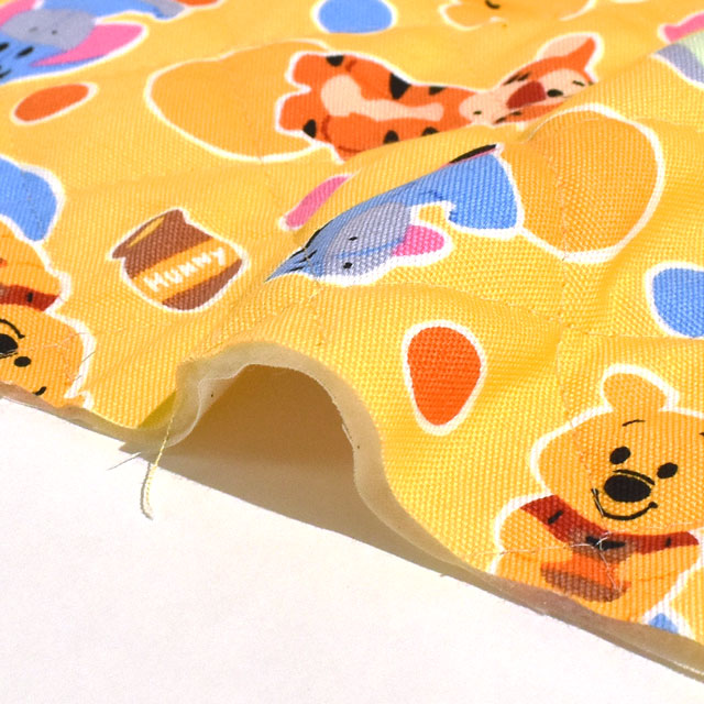生地 BTSシリーズ ディズニー くまのプーさん/キルティング(GRQ-1112) 1A.イエロー 09Ae12_