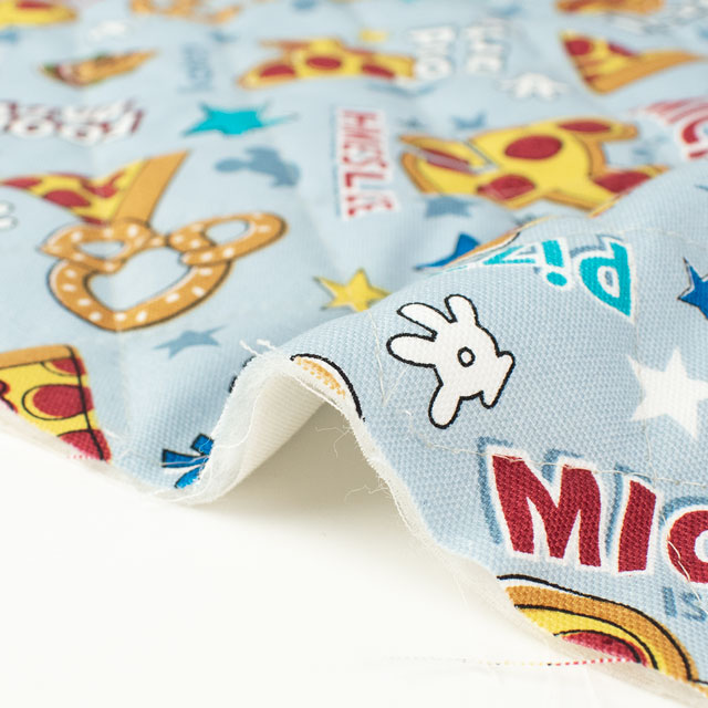 生地 BTSシリーズ ディズニー ミッキーマウス/キルティング(GRQ-1131) 1A.ブルー 09Ae12_