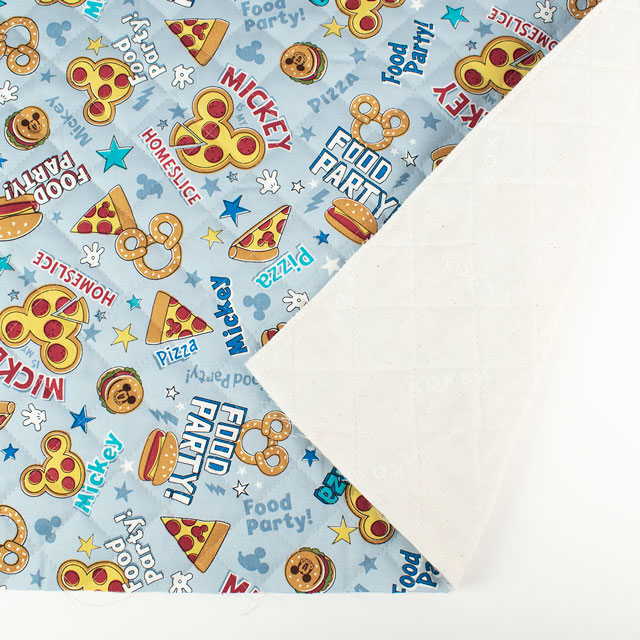 生地 BTSシリーズ ディズニー ミッキーマウス/キルティング(GRQ-1131) 1A.ブルー 09Ae12_