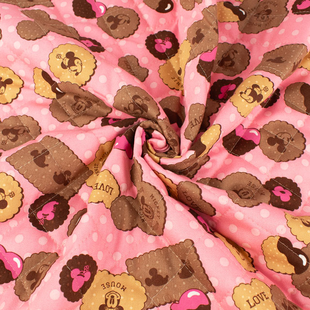 生地 BTSシリーズ ディズニー ミニーマウス/キルティング(GRQ-1132) 1A.ピンク 09Ae12_