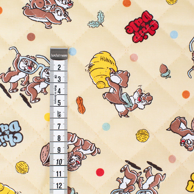 生地 BTSシリーズ ディズニー チップ&デール/キルティング(GRQ-1133) 1A.ベージュ 09Ae12_