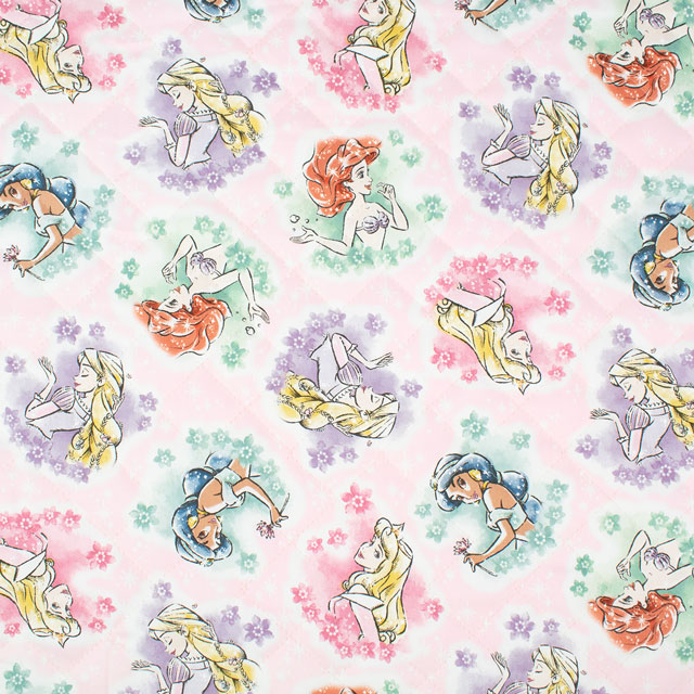 生地 BTSシリーズ ディズニープリンセス/キルティング(GRQ-1134) 1A.ピンク 09Ae12_