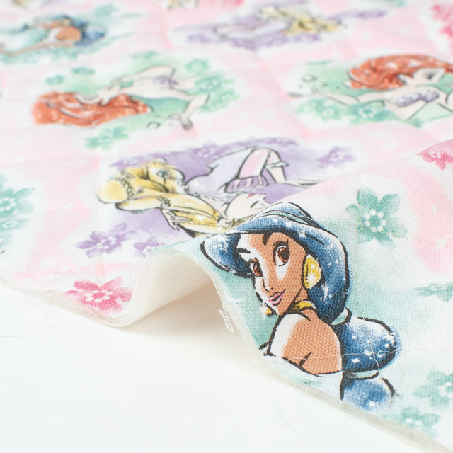 生地 BTSシリーズ ディズニープリンセス/キルティング(GRQ-1134) 1A.ピンク 09Ae12_