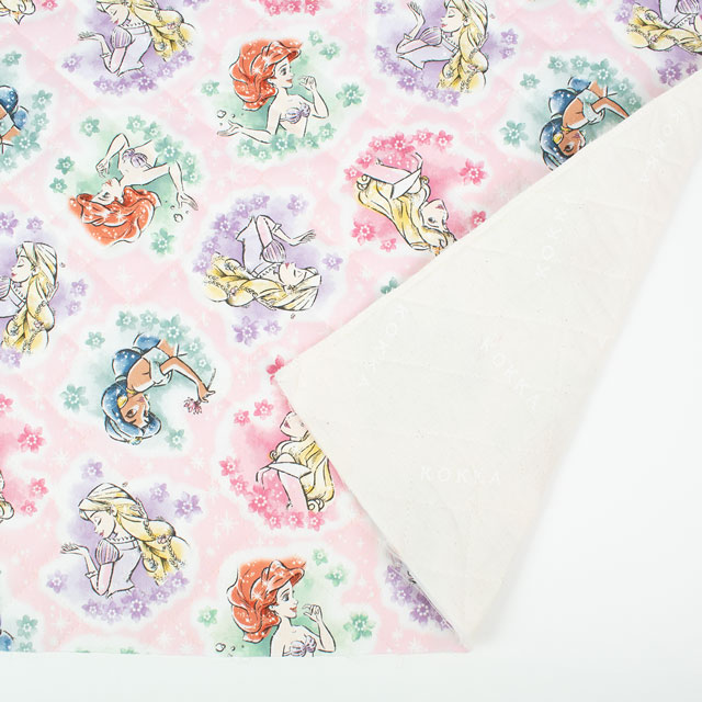 生地 BTSシリーズ ディズニープリンセス/キルティング(GRQ-1134) 1A.ピンク 09Ae12_