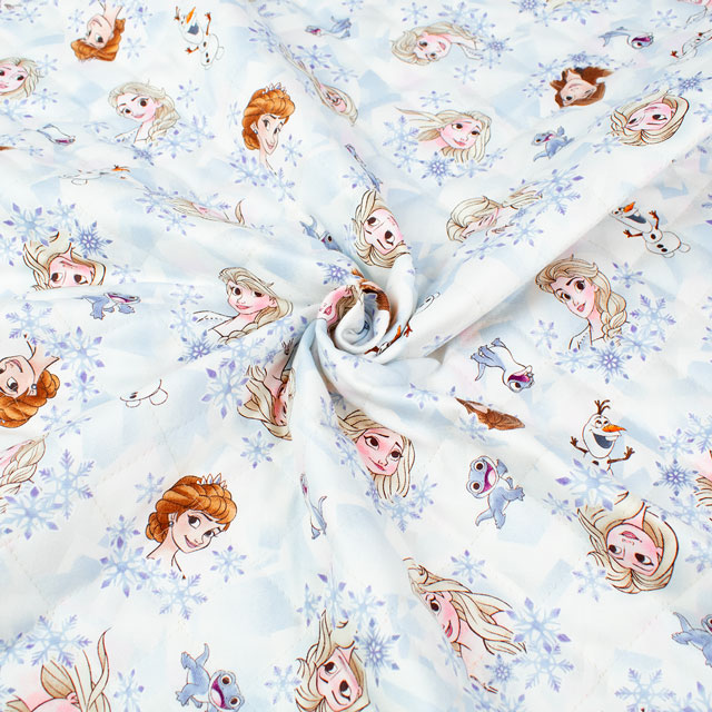 生地 BTSシリーズ ディズニー アナと雪の女王/キルティング(GRQ-1135) 1A.ホワイト 09Ae12_